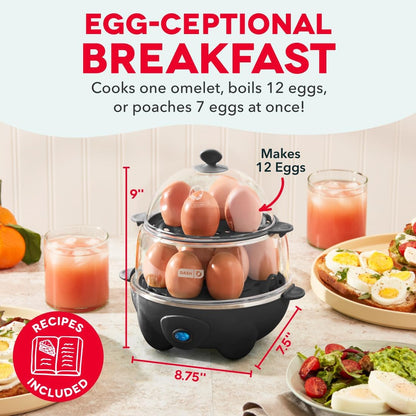 Deluxe 12-Egg Cooker – Electric Hard-Boiled Egg Maker